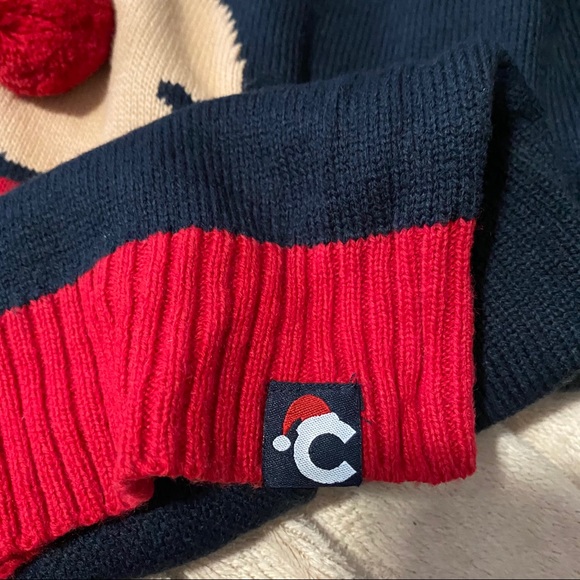 RED POM POM NOSE REINDEER XMAS SWEATER - Picture 6 of 8